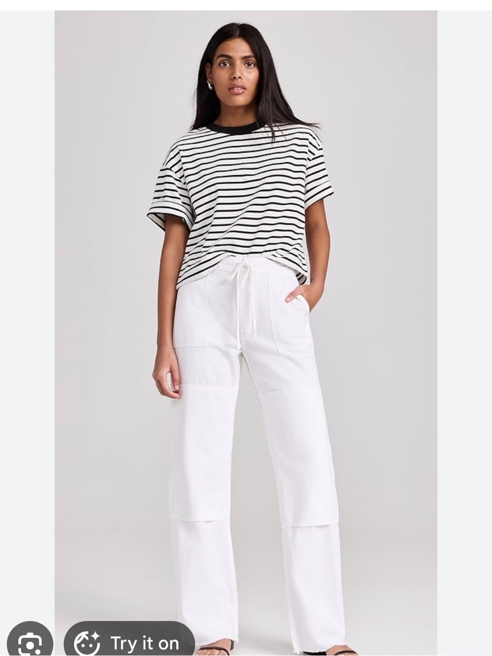 NWT: Re/Done Beach Pants /  White Wide-Leg
